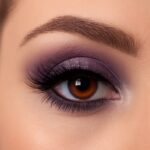 Eye makeup palettes showing plum, bronze, copper, and soft liner for brown and blue eyes.