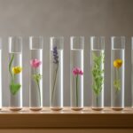 Perfume guide showing fragrance bottles grouped by family