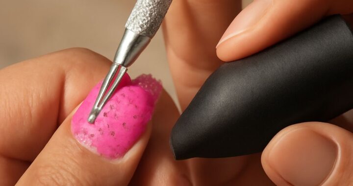 Glossy white gel nails with neat cuticles
