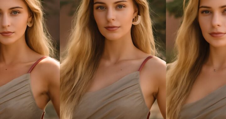 Glamour model preparing for a polished studio headshot session