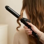 Long, voluminous curls with lifted roots