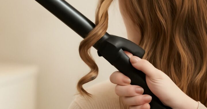 Long, voluminous curls with lifted roots