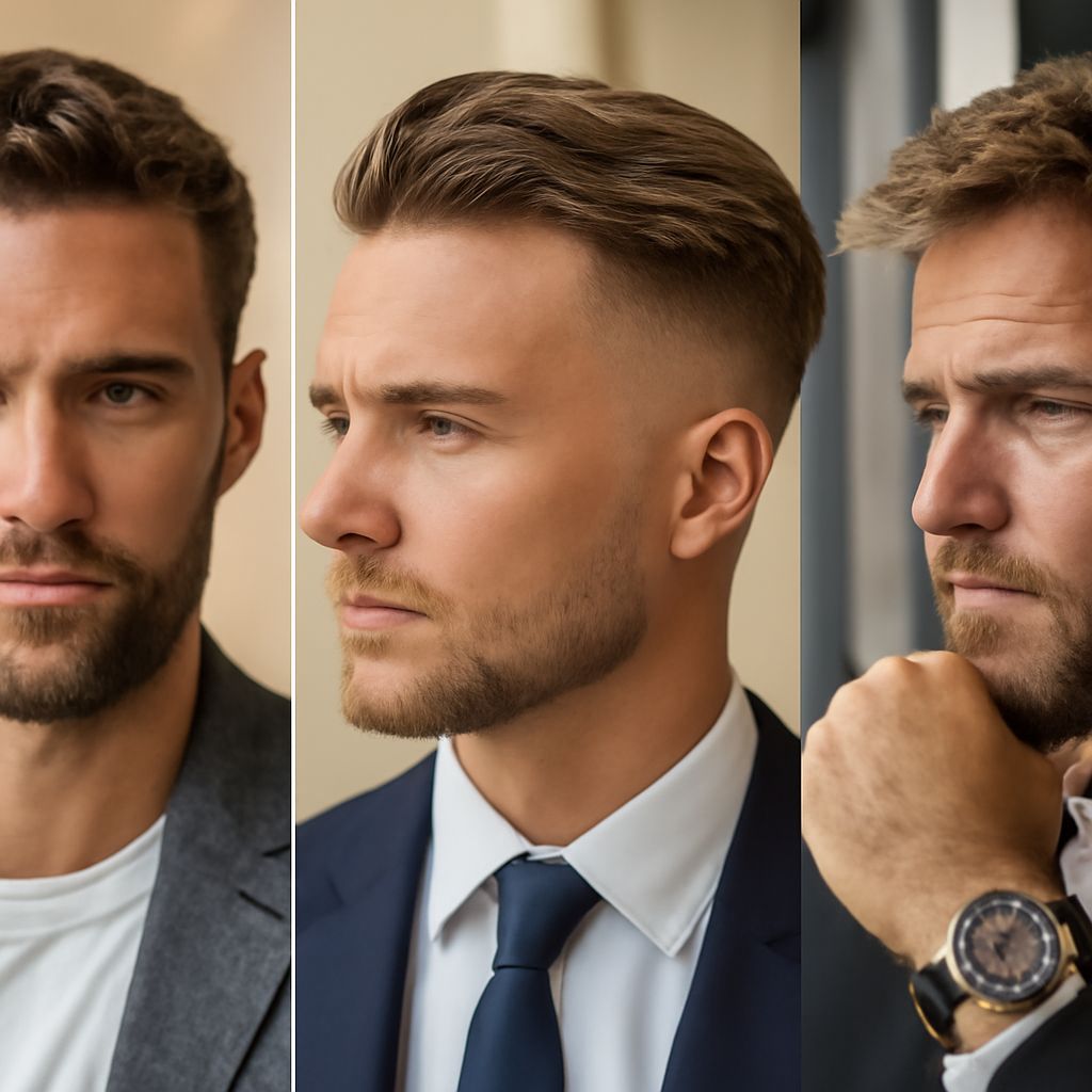 Man with a balanced men's haircut suited to his face shape