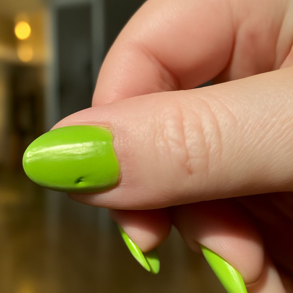 Drugstore nail polish bottles and freshly painted nails
