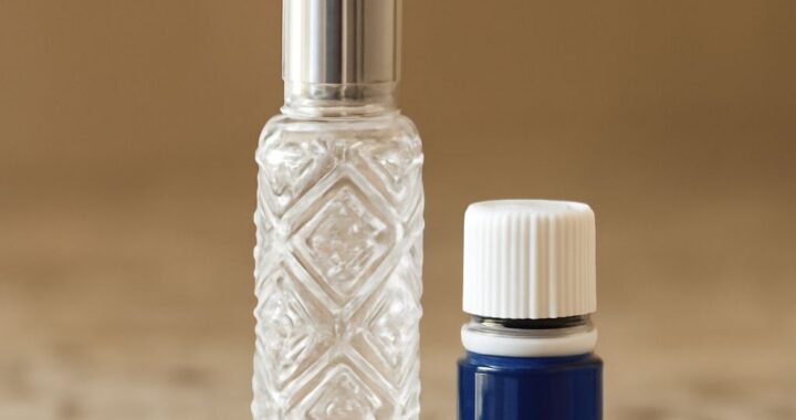 Perfume body oil with essential oils and carrier oil