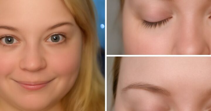 Eyelash tinting before and after results