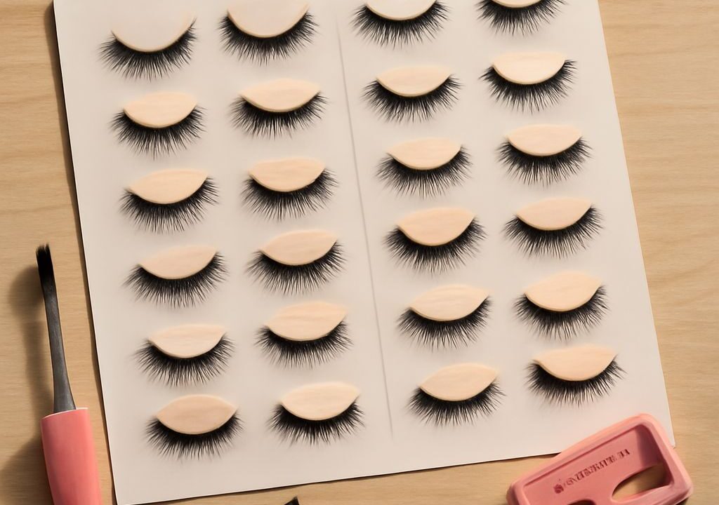 Different lash extension styles displayed