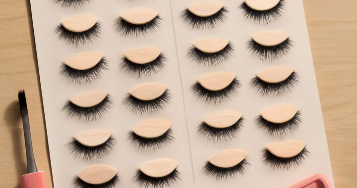 Different lash extension styles displayed