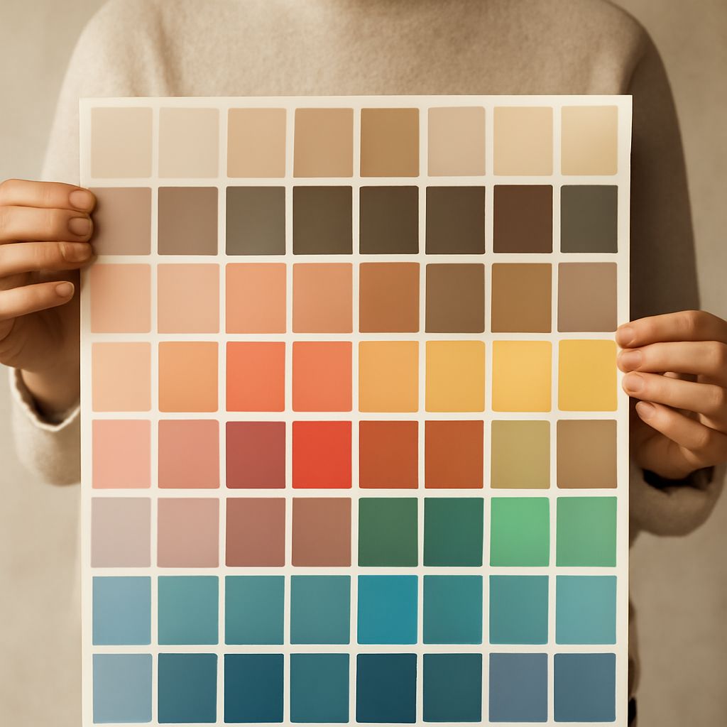A light spring color palette showcasing pastel hues
