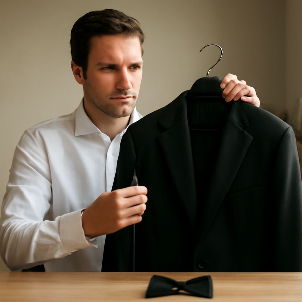 A selection of tuxedos available for rental